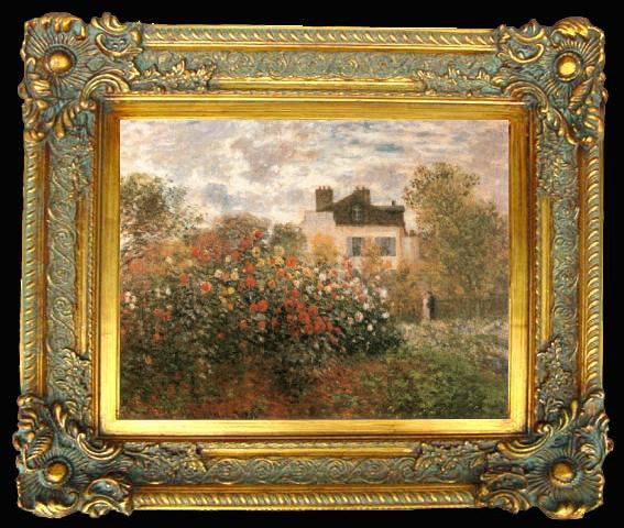 framed  Claude Monet The Artist-s Garden Argenteuil, Ta012-2